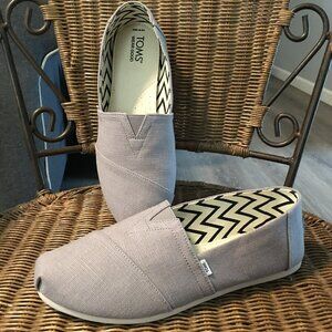 TOMS Women's Slip On Sneakers Dove Gray Size 10 Wide NWOB